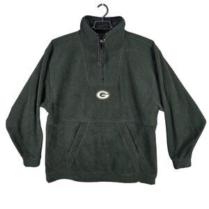 Mens NFL Green Bay Packers NFL Pullover Fleece 1/4 Zip Sweatshirt Polyester XXL